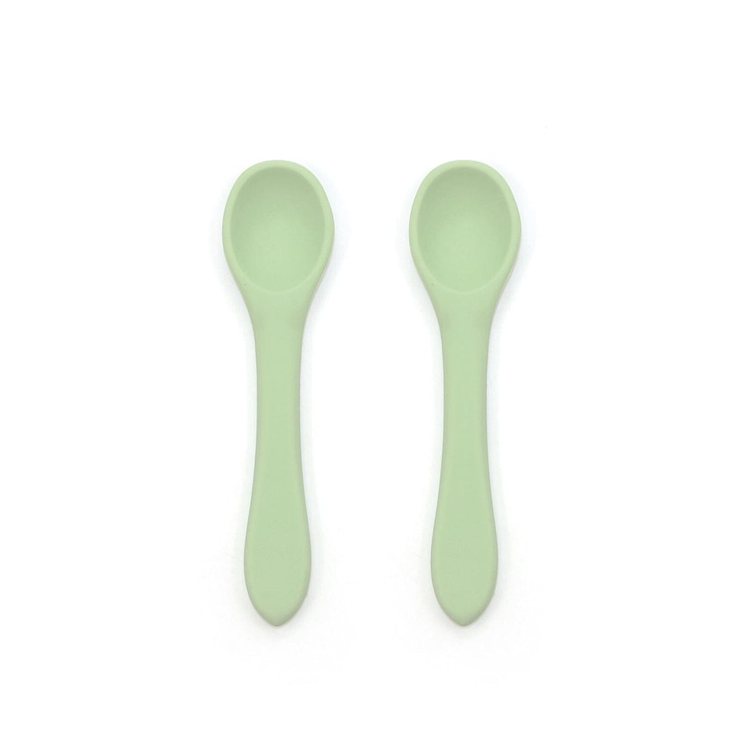 2-Pack Food Grade Silicone Baby Spoons in 6 Colors