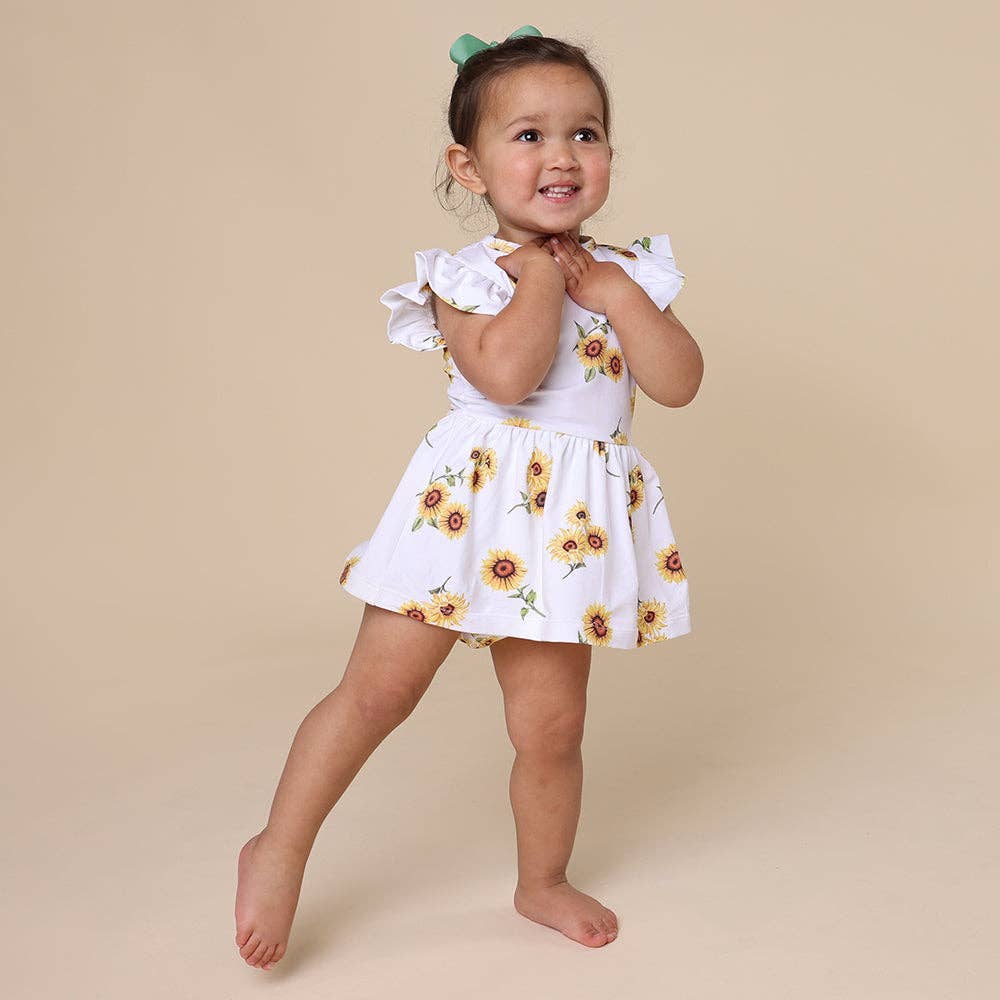 Sunflower Short Sleeve Organic Dress