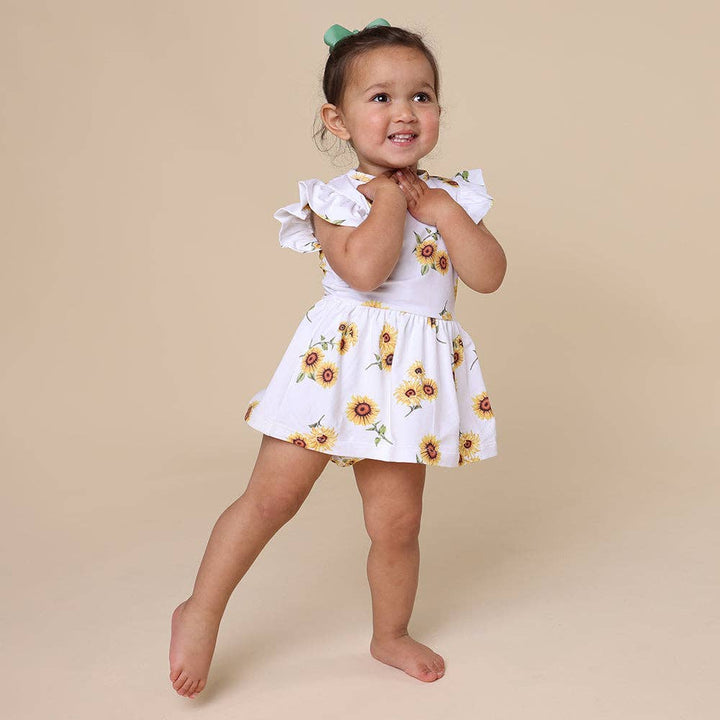 Sunflower Short Sleeve Organic Dress