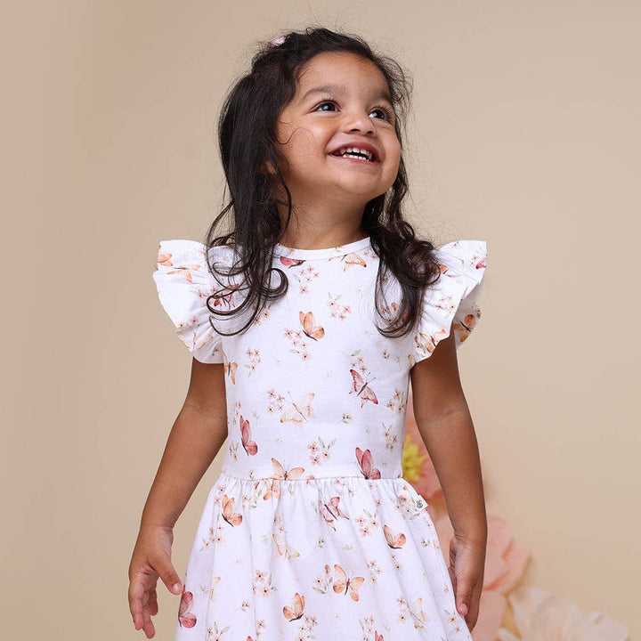 Butterfly Short Sleeve Organic Dress