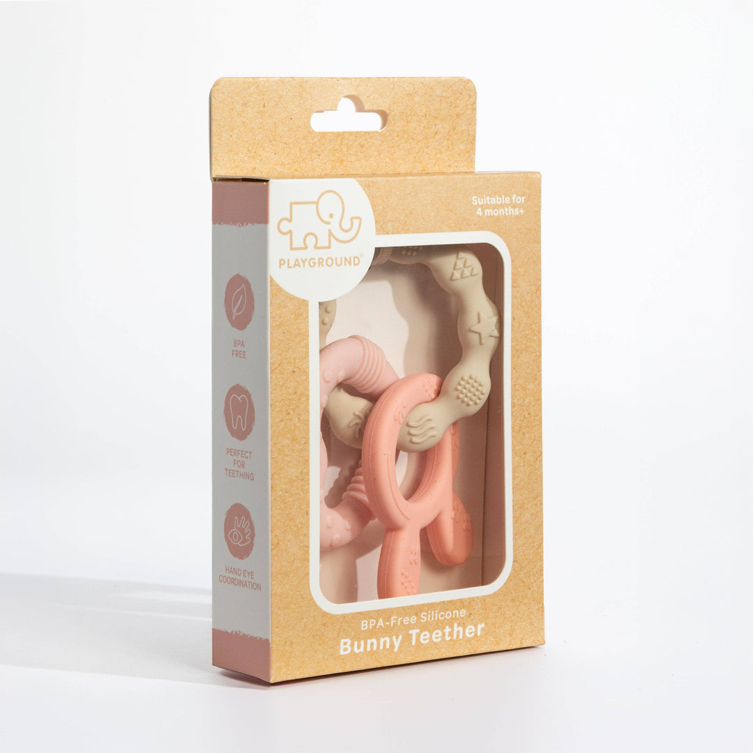 Silicone Bunny Teether - Pink