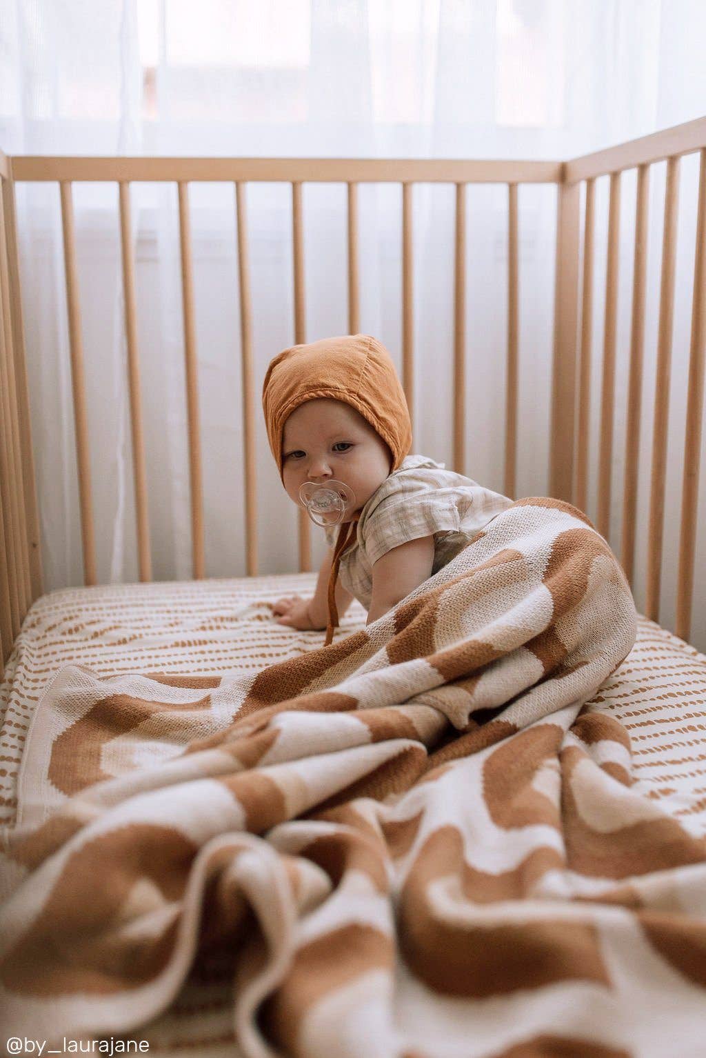 Baby Blanket Organic Cotton Knit - Rainbow