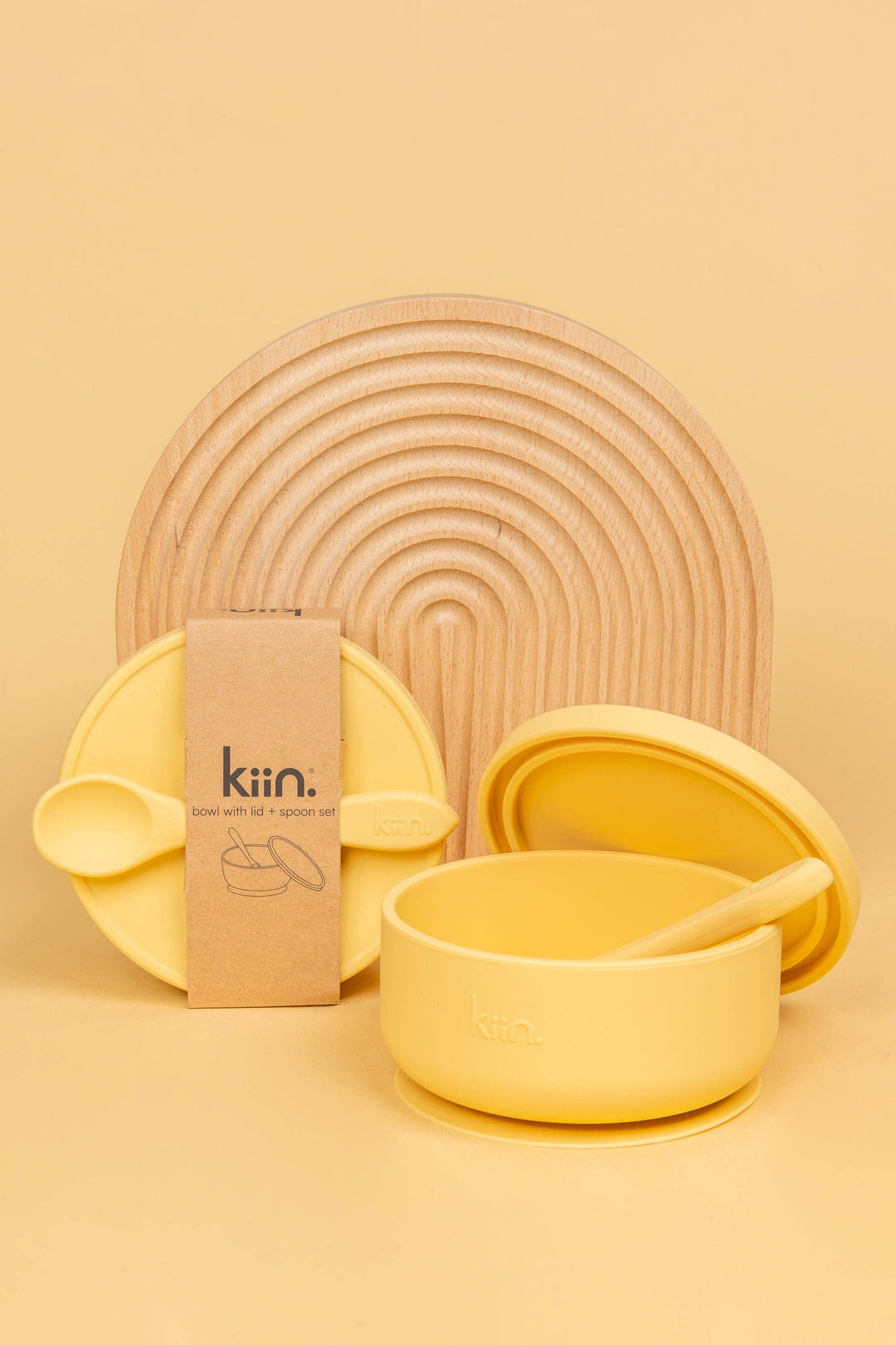 Silicone Suction Bowl with lid + Spoon Set