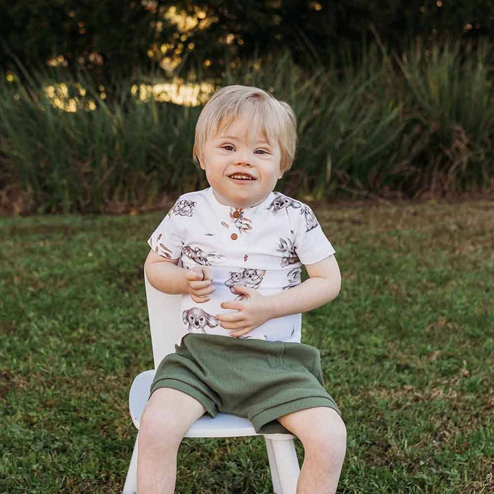 Koala Short Sleeve Organic Bodysuit