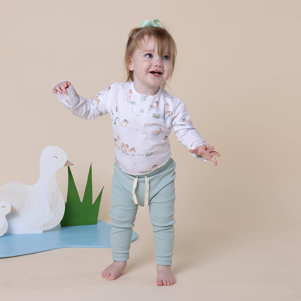 Duck Pond Long Sleeve Organic Bodysuit