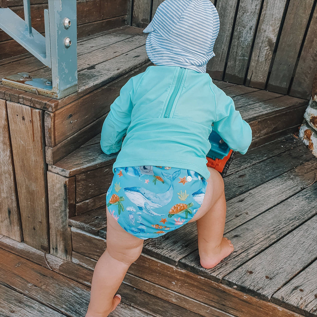 REUSABLE SWIM NAPPY - OCEAN