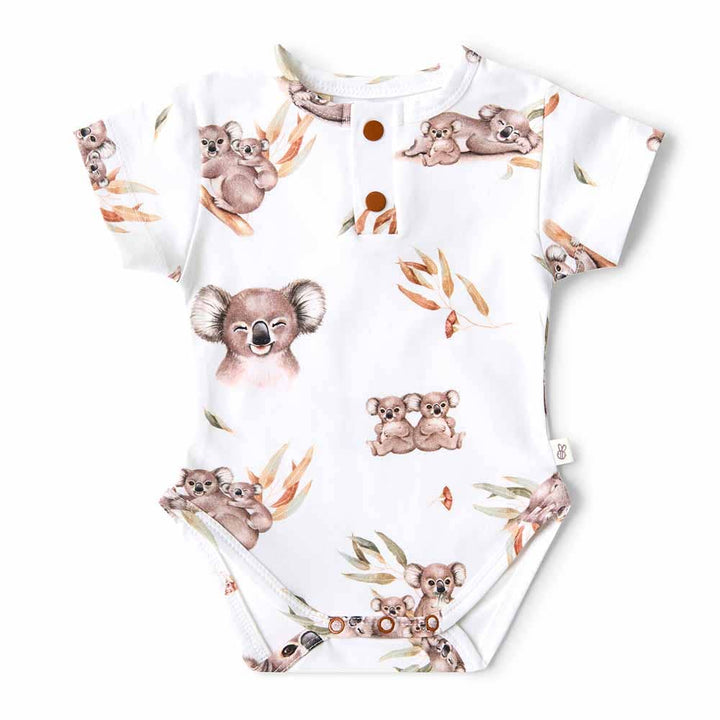 Koala Short Sleeve Organic Bodysuit