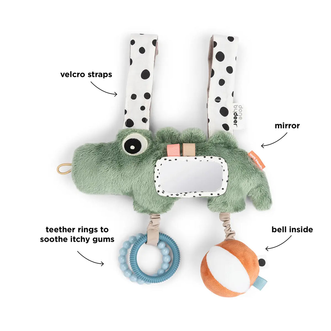 Done by deer - Hanging activity toy - green croc