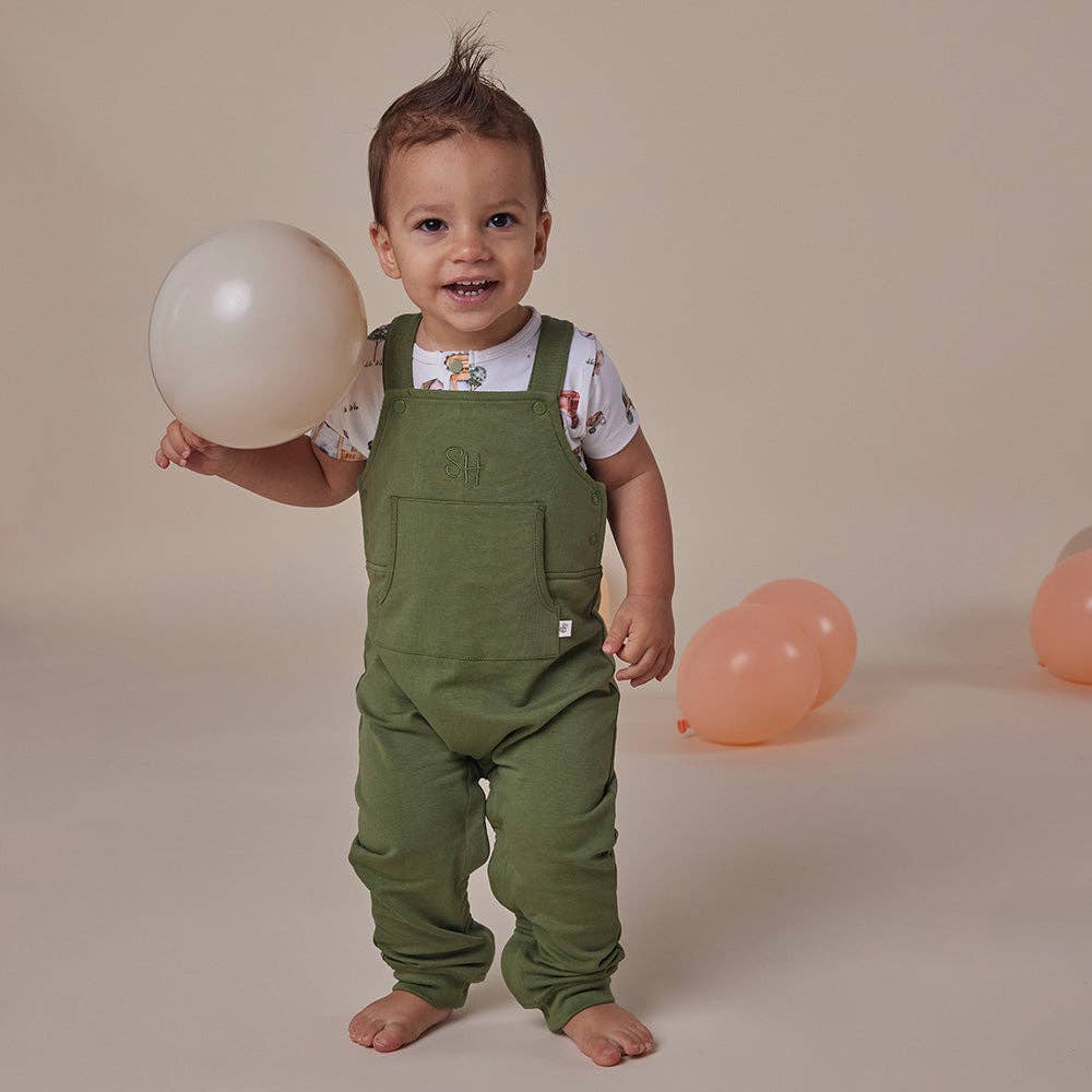 Olive Organic Joey Overalls