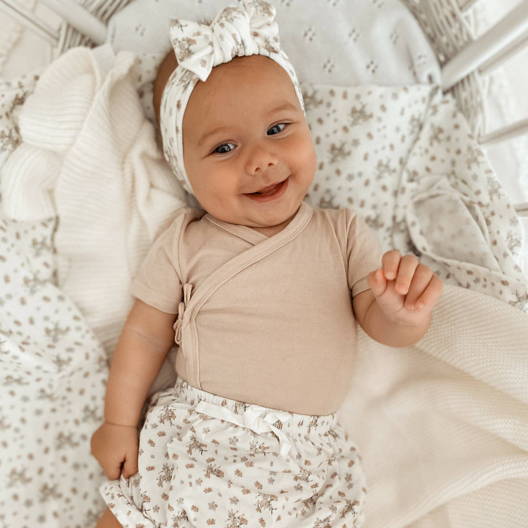 Bamboo/Organic Cotton Willow Bodysuit - Soft Mocha