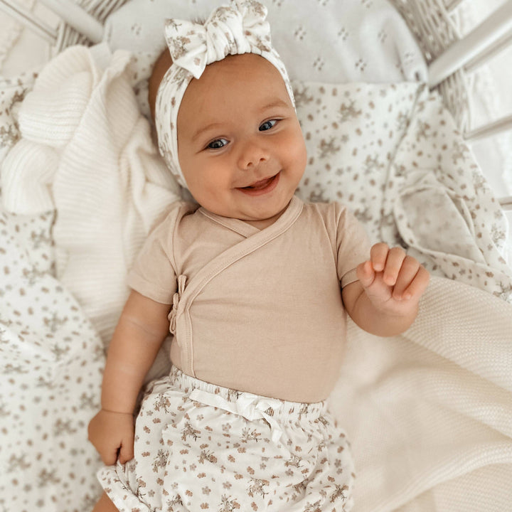 Bamboo/Organic Cotton Willow Bodysuit - Soft Mocha