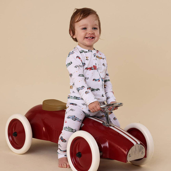 Little Racers Organic Snugglesuit Convertible Romper