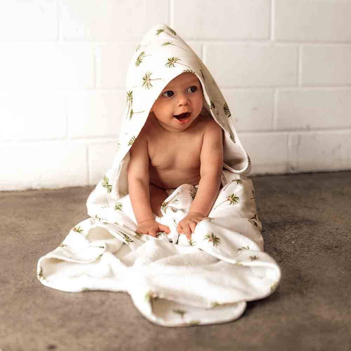 Green Palm Organic Hooded Towel