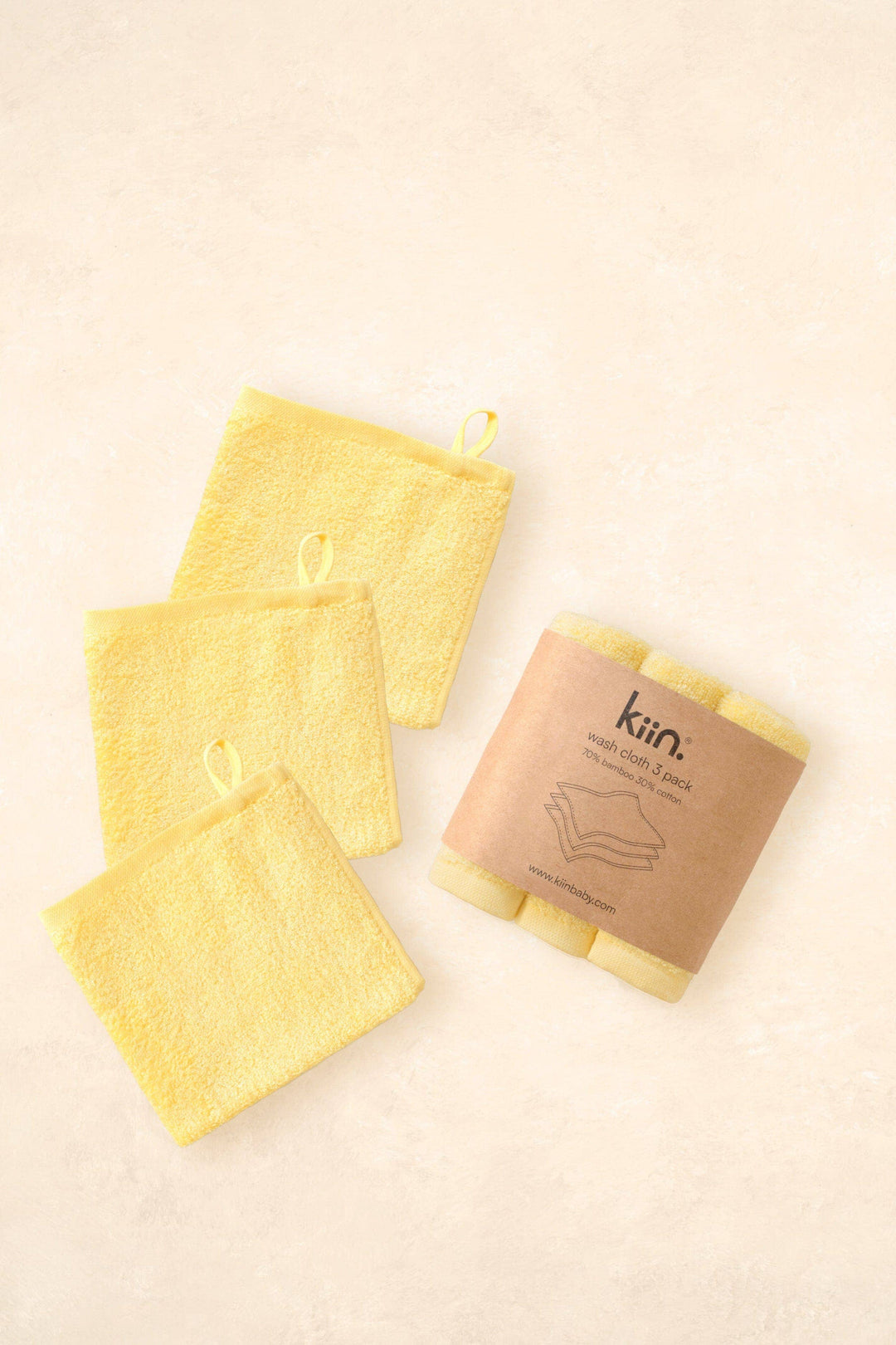 Kiin Baby Wash Cloths 3 Pack