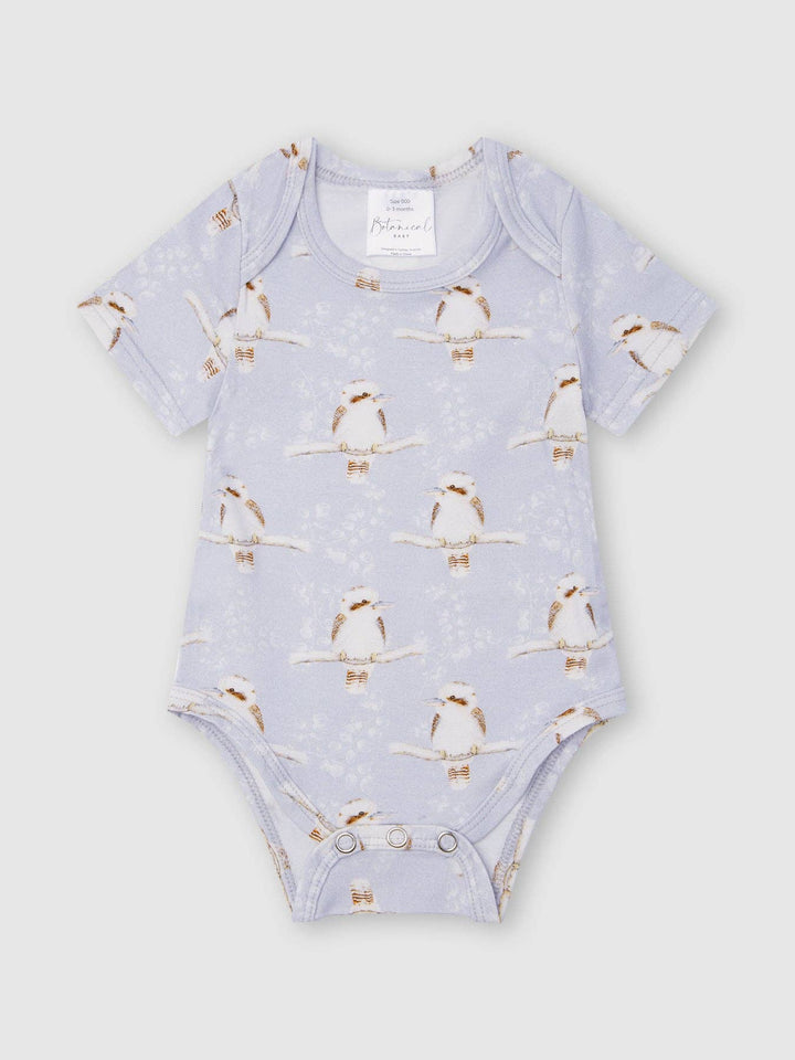 Organic Bodysuit in Kookaburra Blue