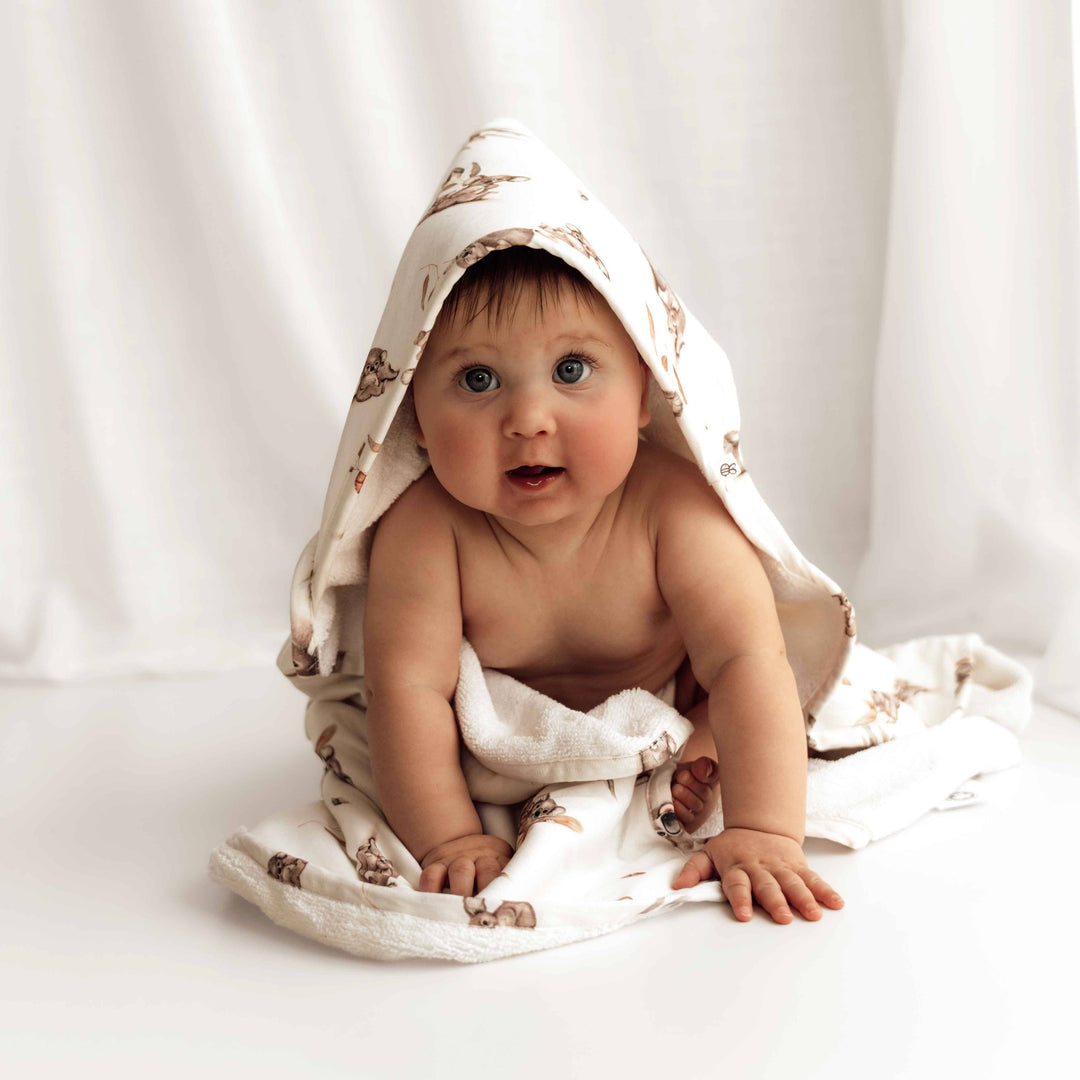 Koala Organic Hooded Baby Towel