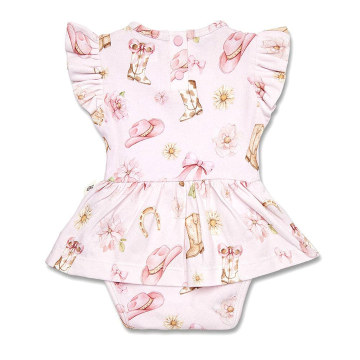 Boots & Bows Short Sleeve Organic Dress