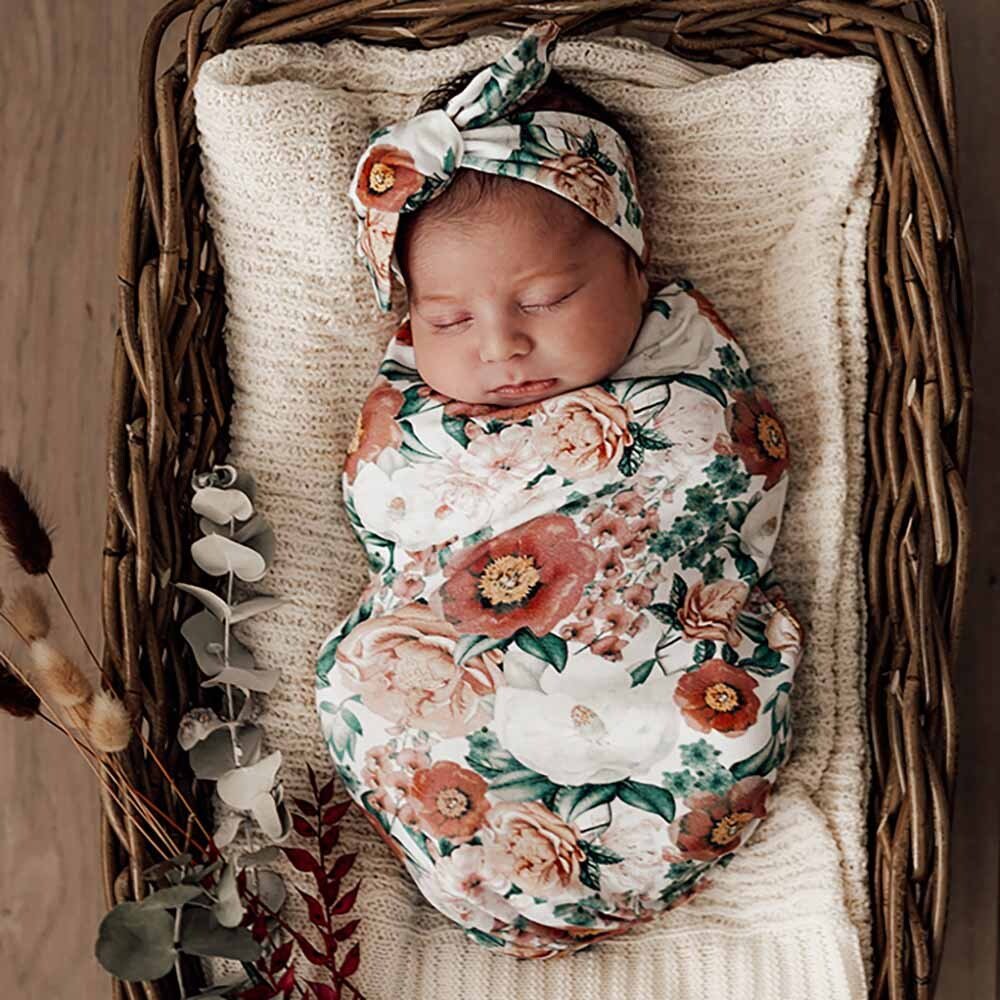 Snuggle Hunny Swaddle Sack & Top Knot Set