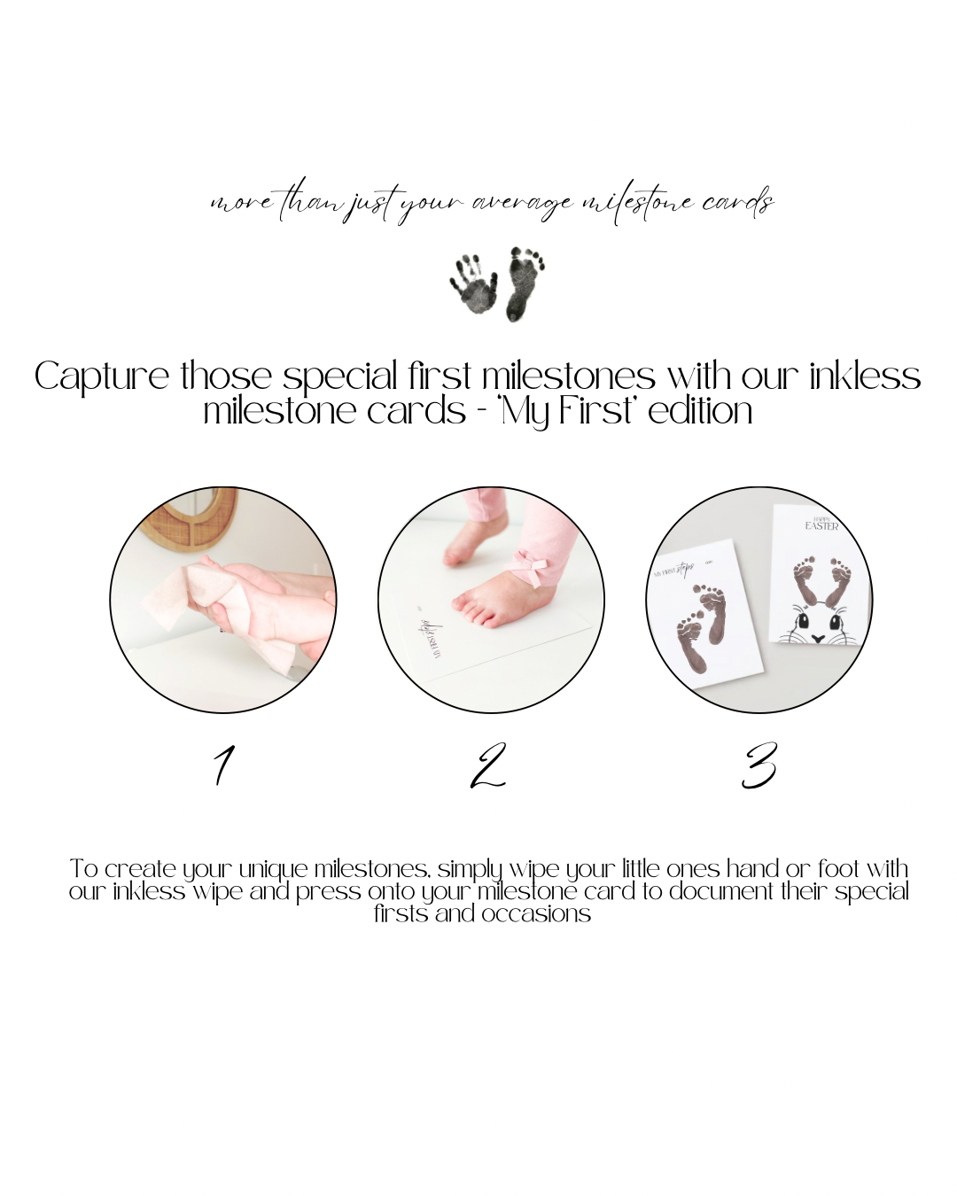 ‘My First’ edition - Inkless Milestone Cards