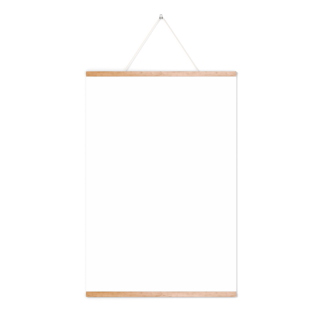 Wooden Poster Frame Hanger – Magnetic Display Bar