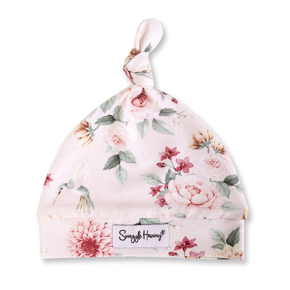 Birds & Blooms Organic Knotted Beanie
