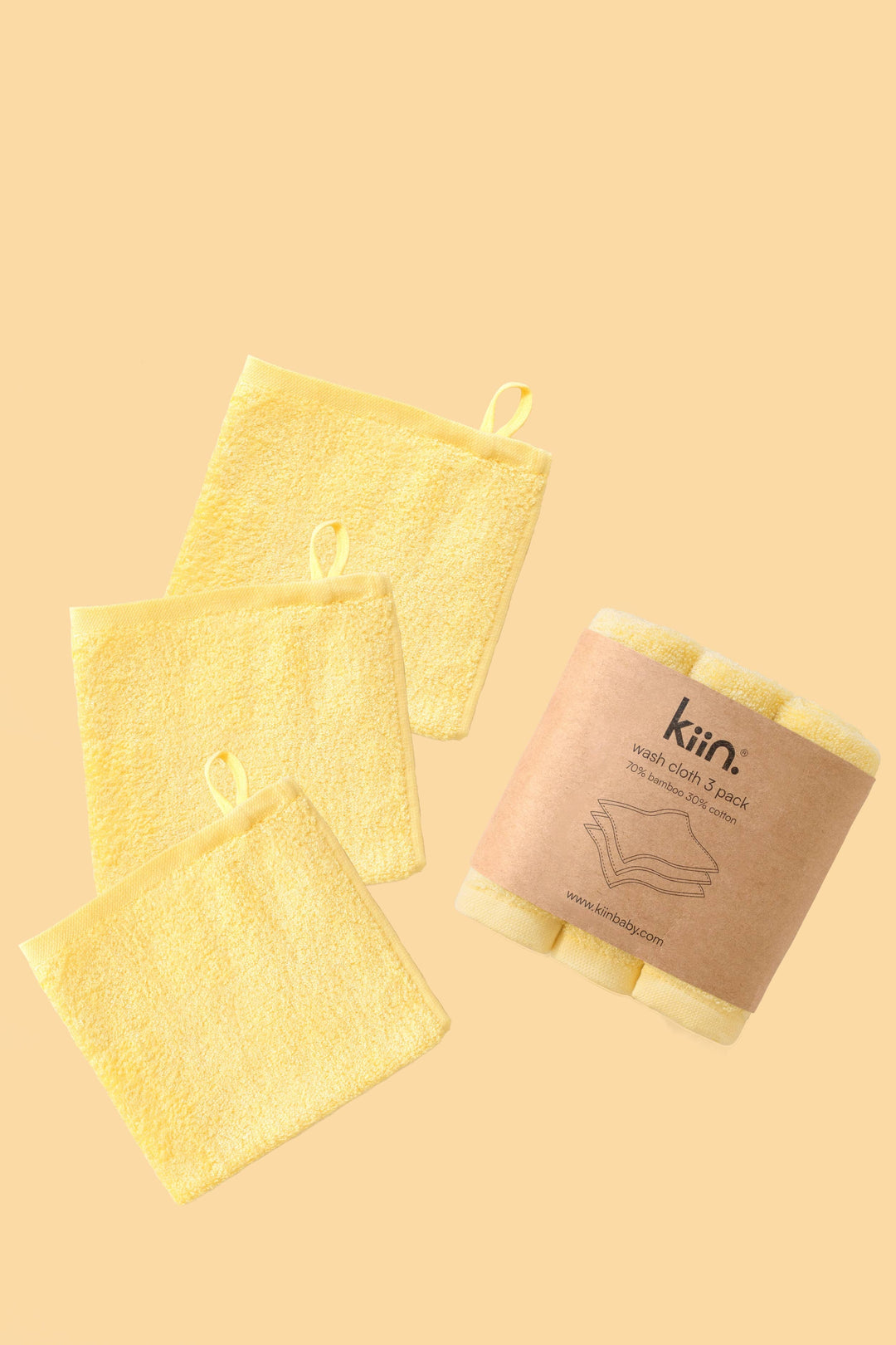 Kiin Baby Wash Cloths 3 Pack