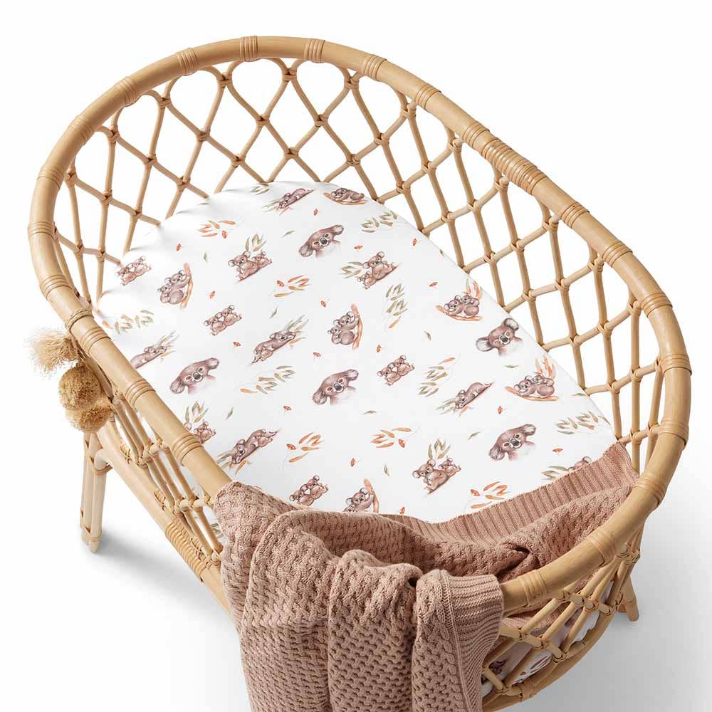 Koala Organic Bassinet Sheet / Change Pad Cover