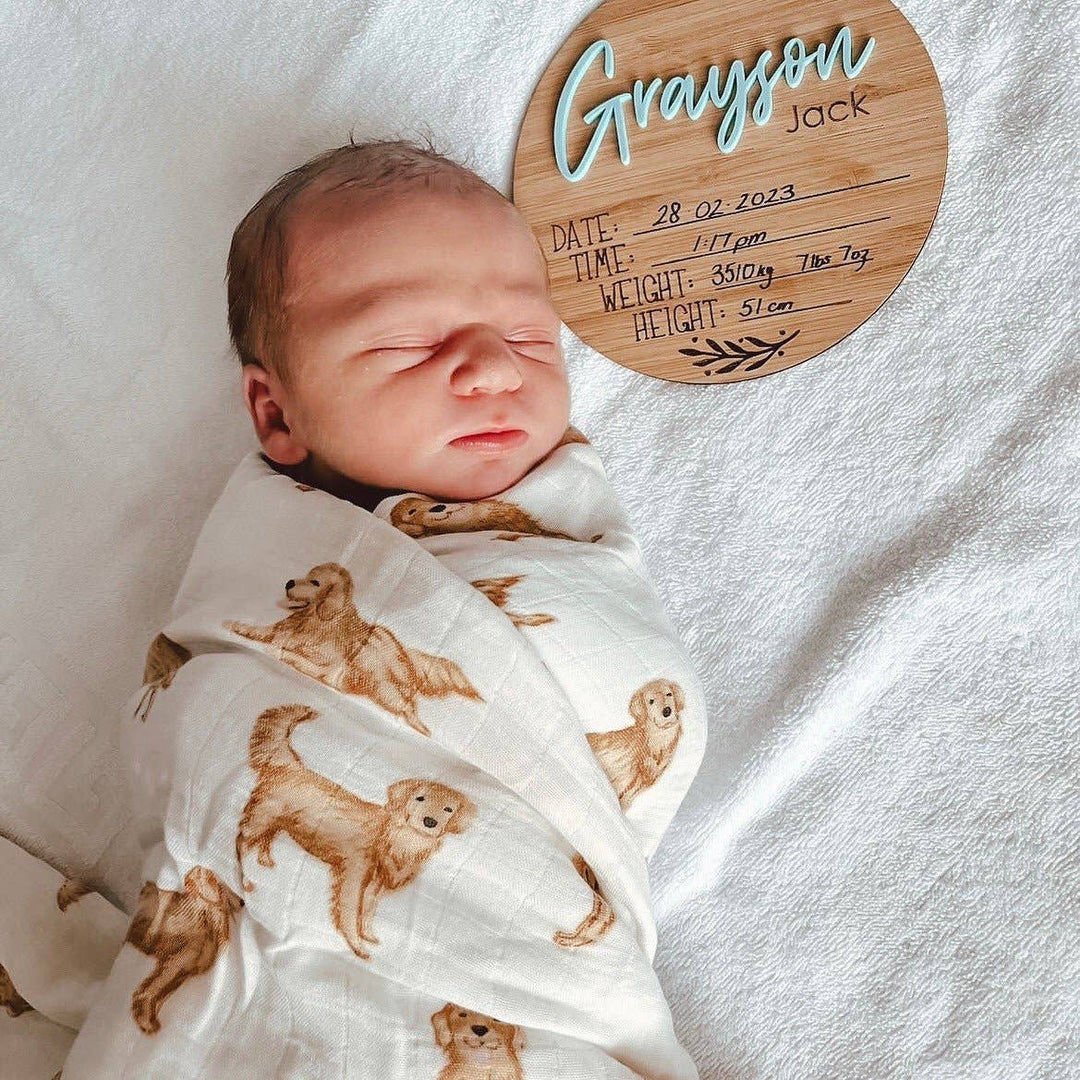 GOLDEN RETRIEVER | Bamboo Cotton Muslin Swaddle