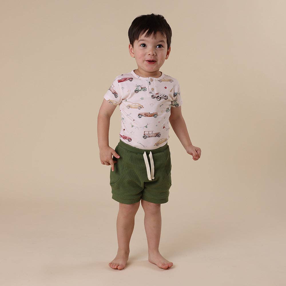 Vintage Cars Short Sleeve Organic Bodysuit