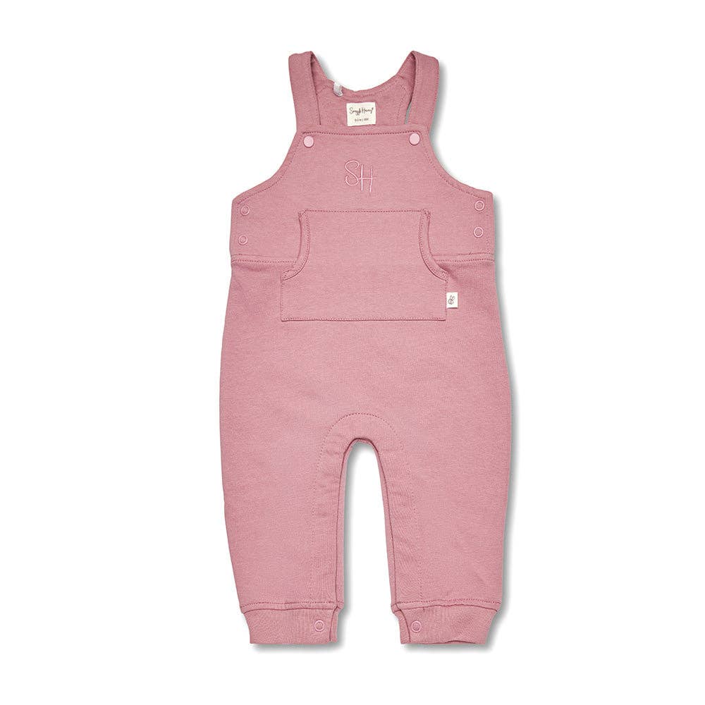 Jewel Pink Organic Joey Overalls
