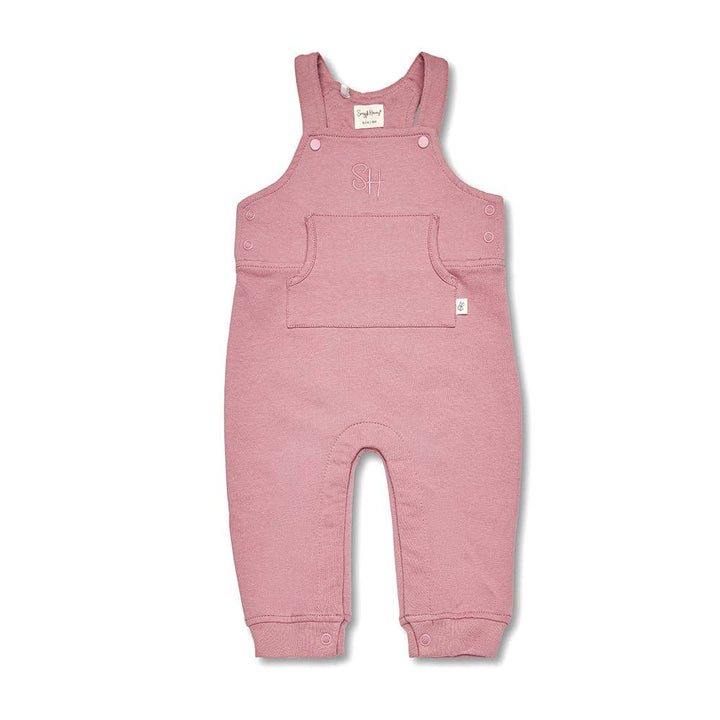 Jewel Pink Organic Joey Overalls