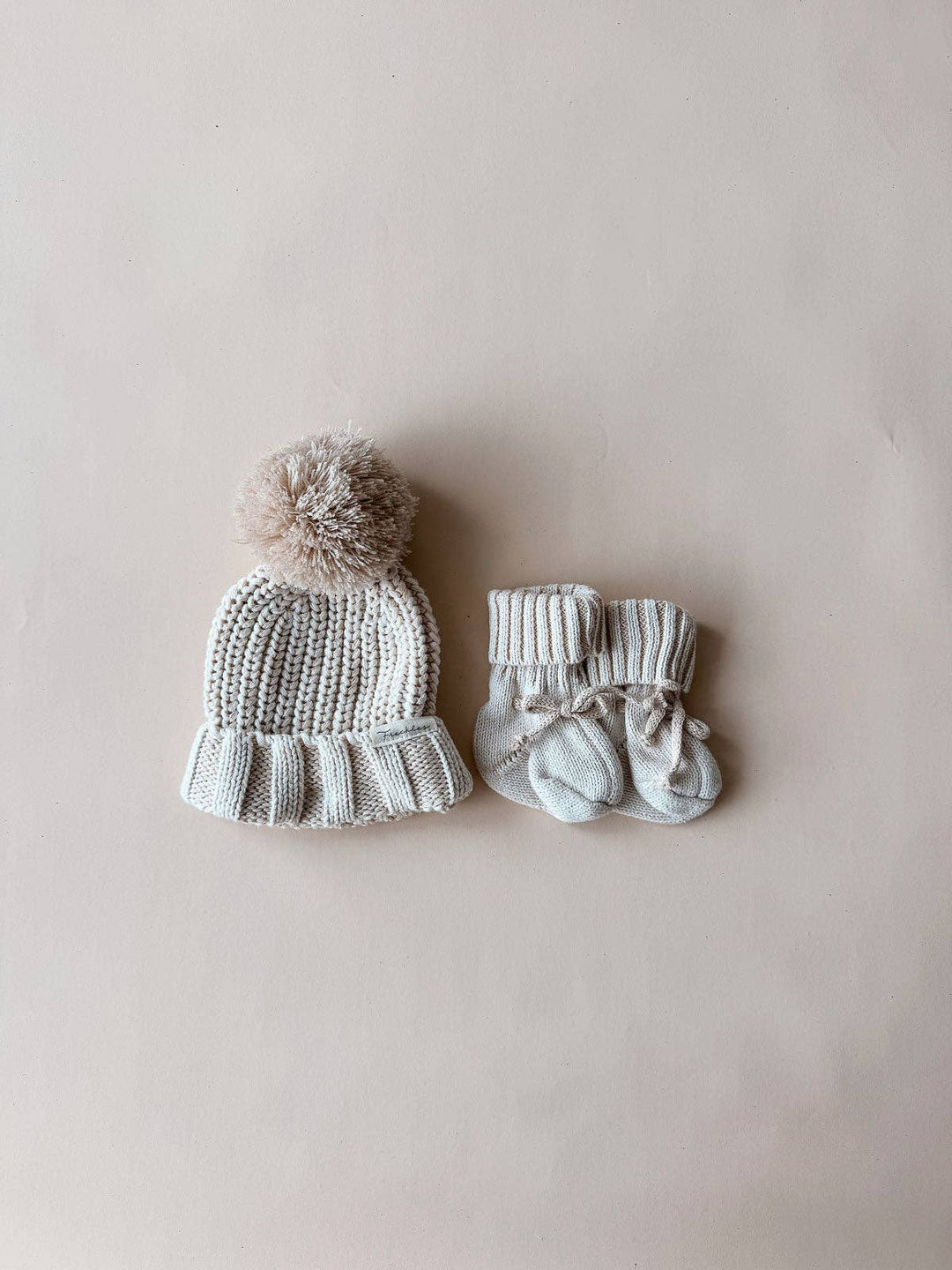 Chunky Cotton Baby Beanie | Oat