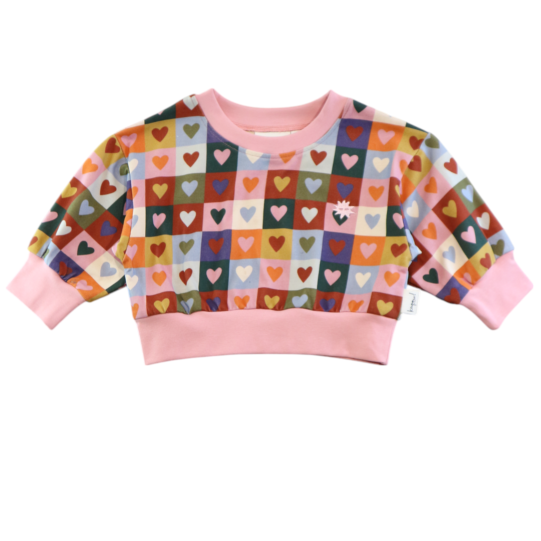 Heart Checkerboard Sweater