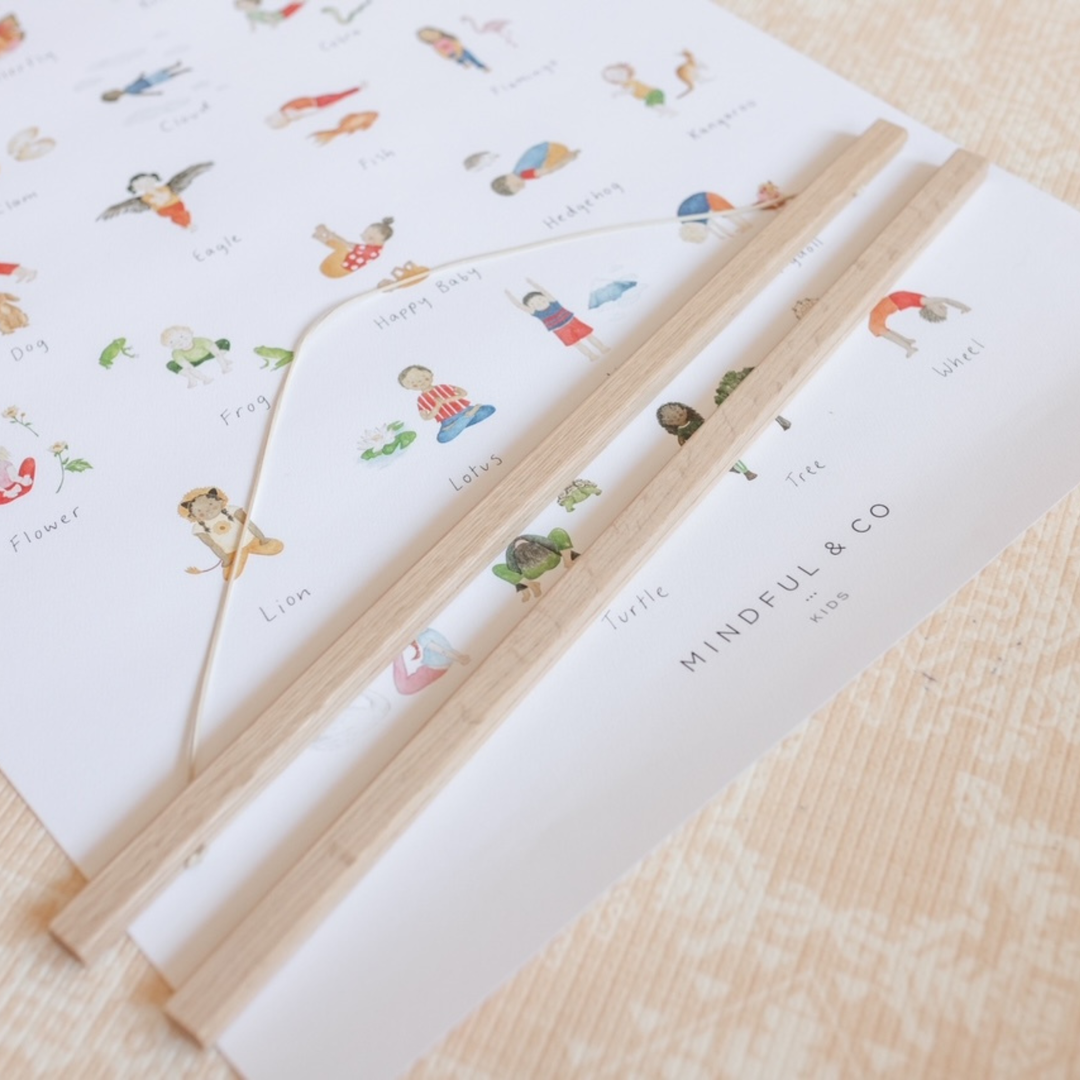 Wooden Poster Frame Hanger – Magnetic Display Bar