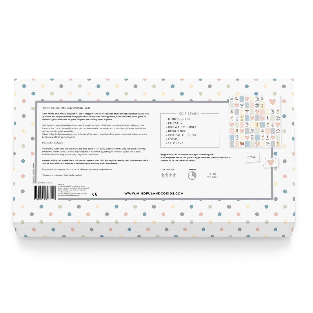 Happy Hearts Mindfulness Board Game for Kids