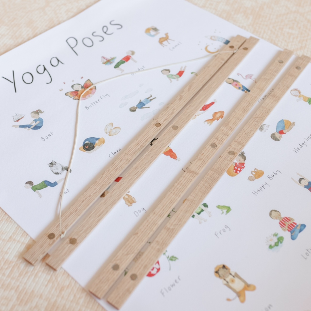 Wooden Poster Frame Hanger – Magnetic Display Bar