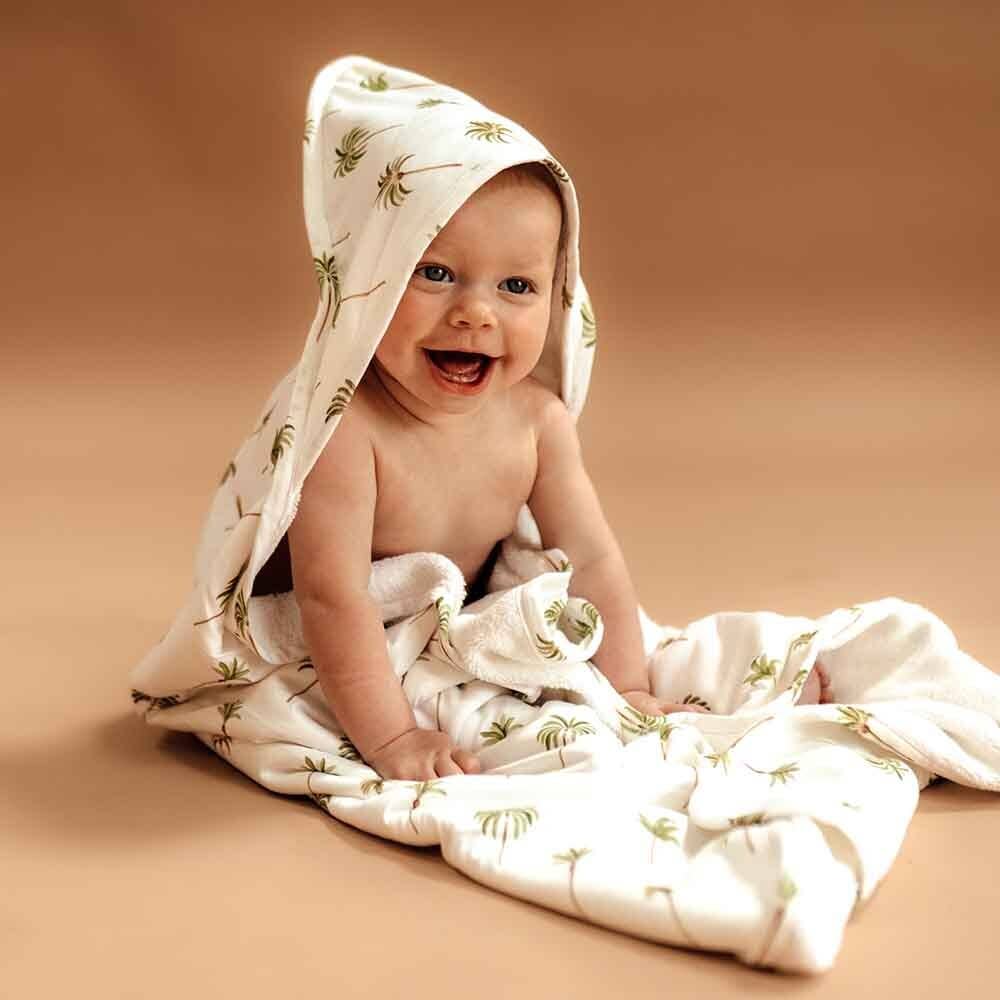 Green Palm Organic Hooded Towel