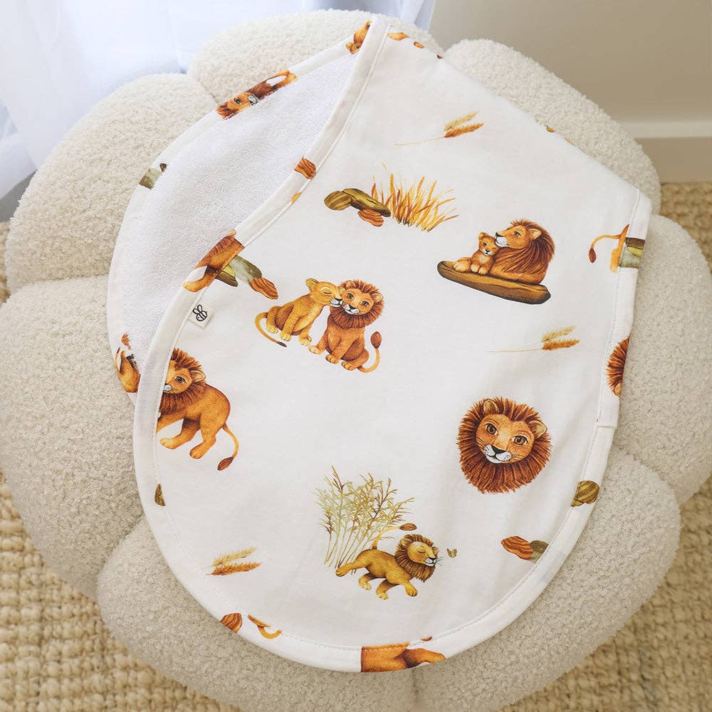 Lion Organic Cotton Burp Cloth