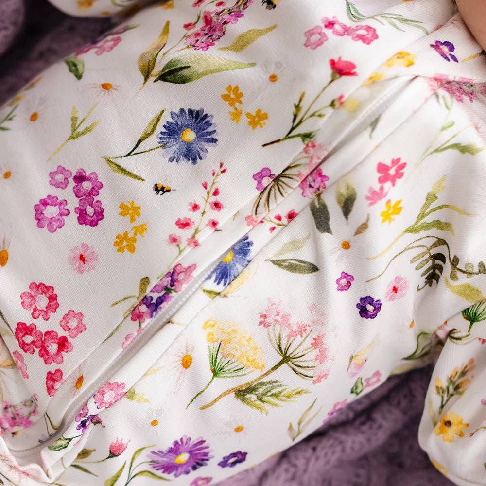 Gracie Organic Snugglesuit Convertible Romper with Frill