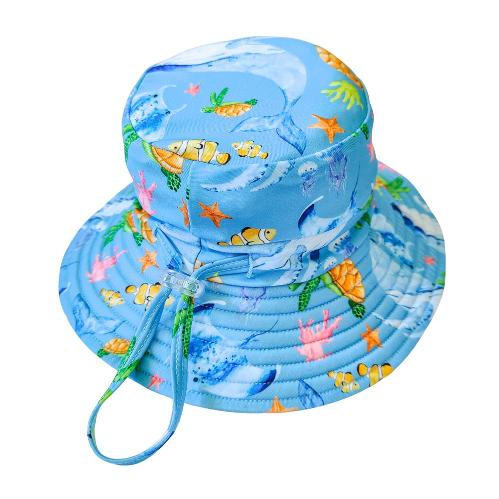 REVERSIBLE SWIM HAT - OCEAN