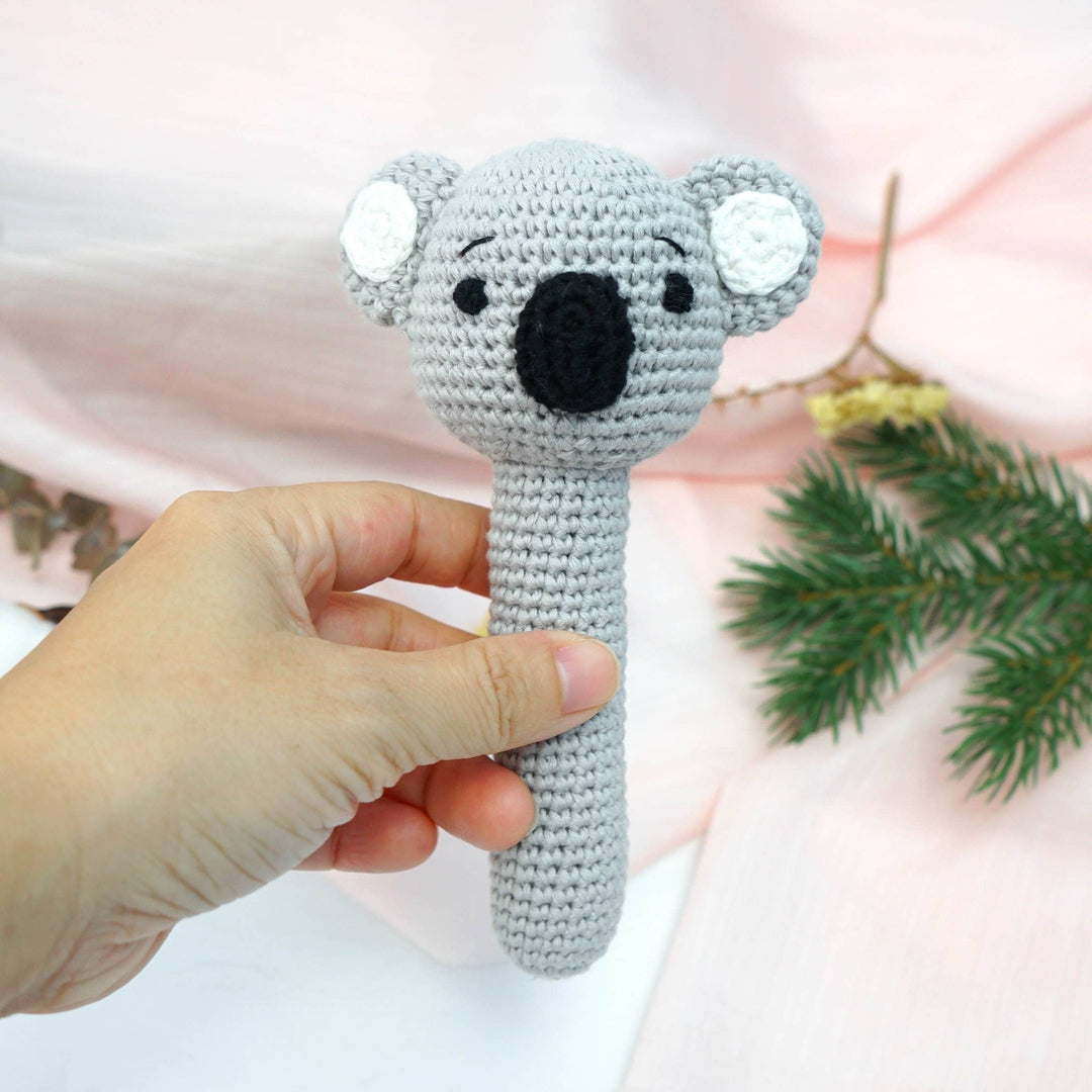 Petite Vous 100% Cotton Crochet Hand Rattle - Kali Koala