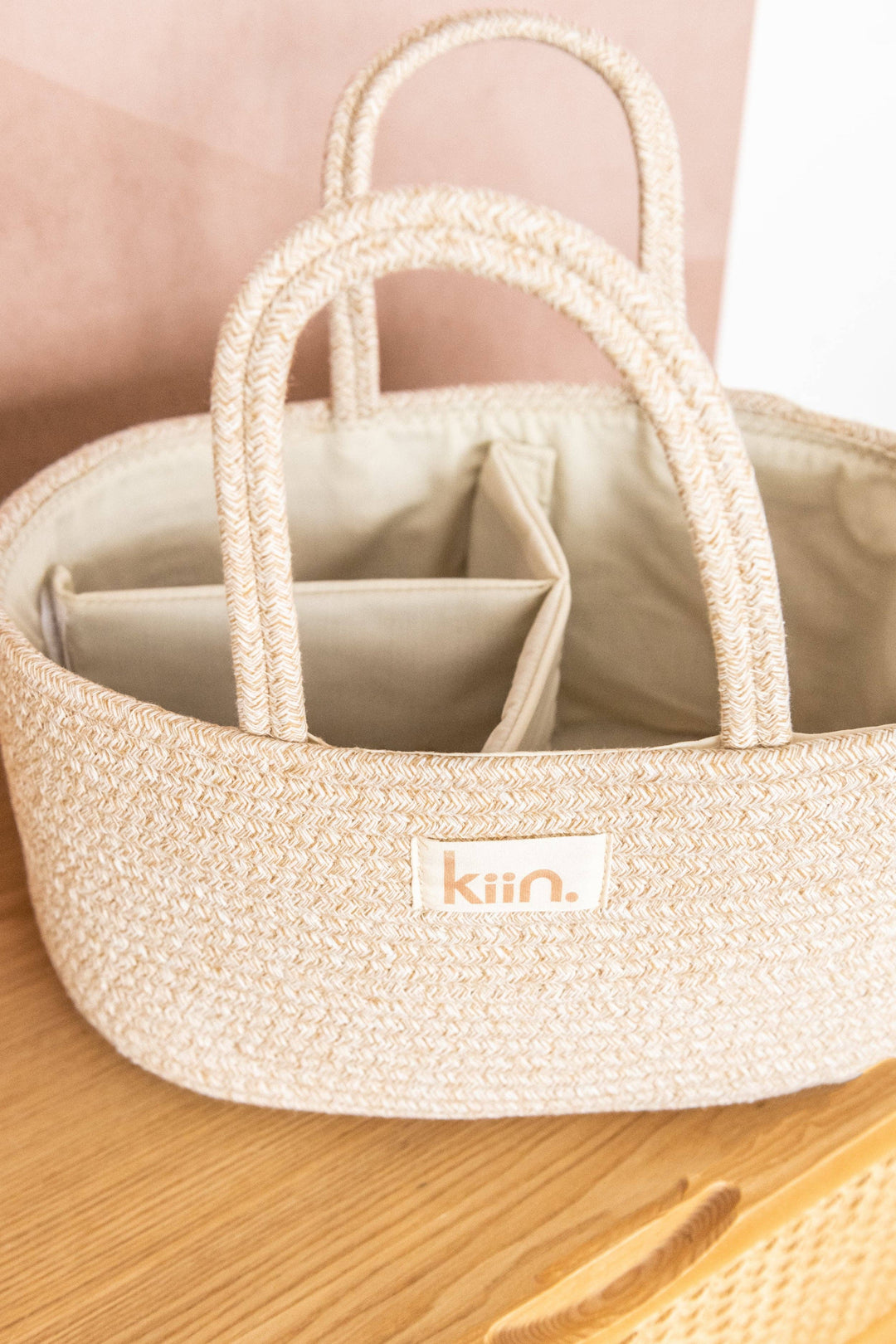 Cotton Rope Nappy Caddy Organiser