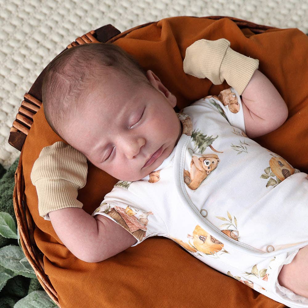 Pebble Organic Cotton Rib Mittens