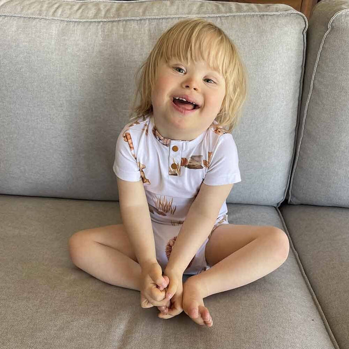 Lion Short Sleeve Organic Bodysuit