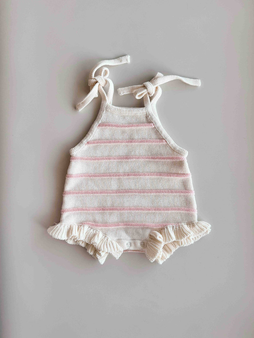 Raised Stripe Tie Romper – Sweetpea