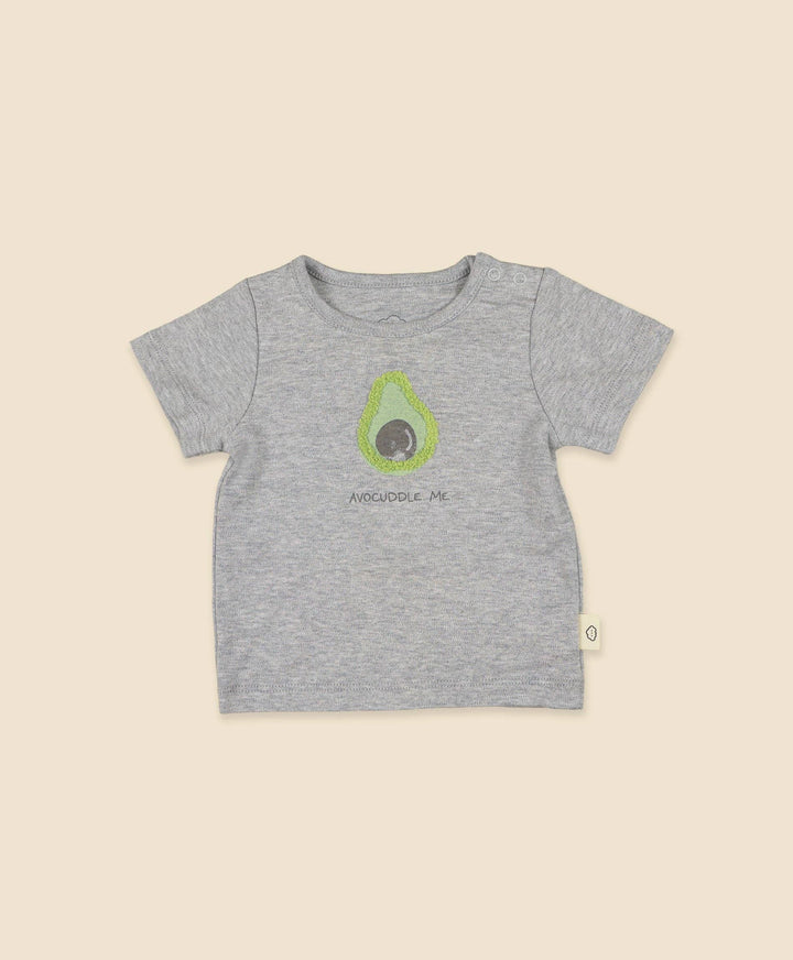 Heather Grey Baby T-Shirt - Chenille Avocado