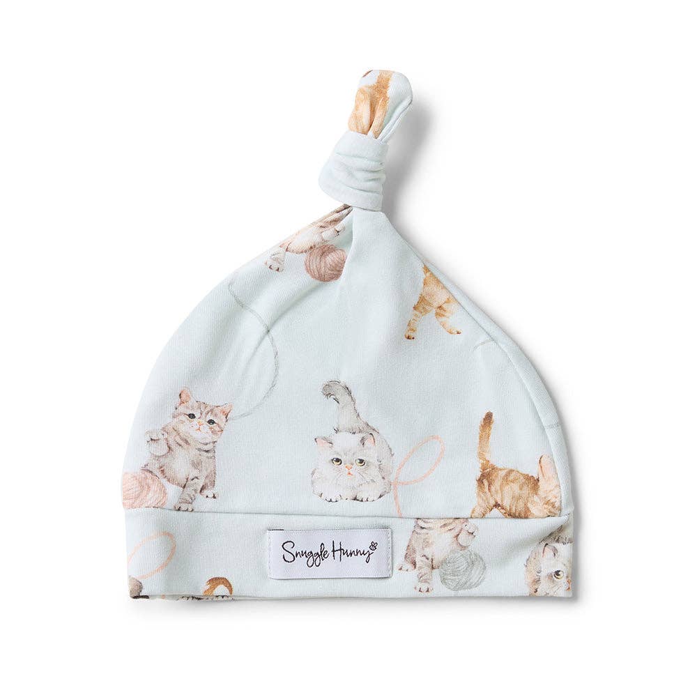 Kittens Organic Knotted Beanie