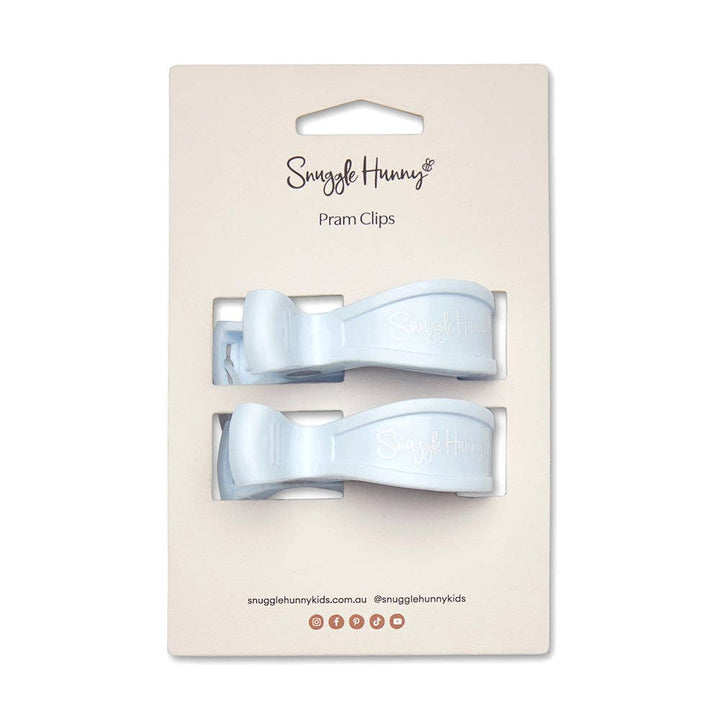 Snuggle Hunny Pram Clip Pair - Baby Blue