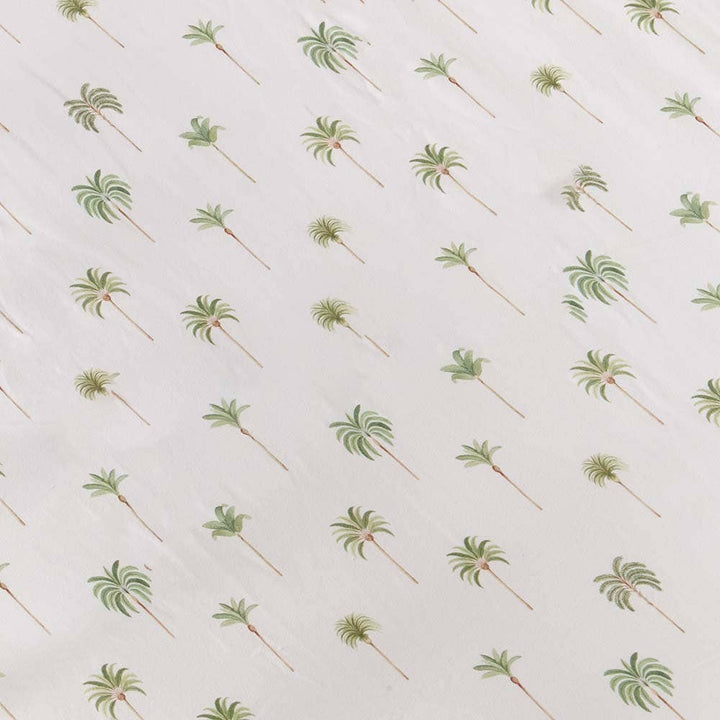 Green Palm Bassinet Sheet / Change Pad Cover