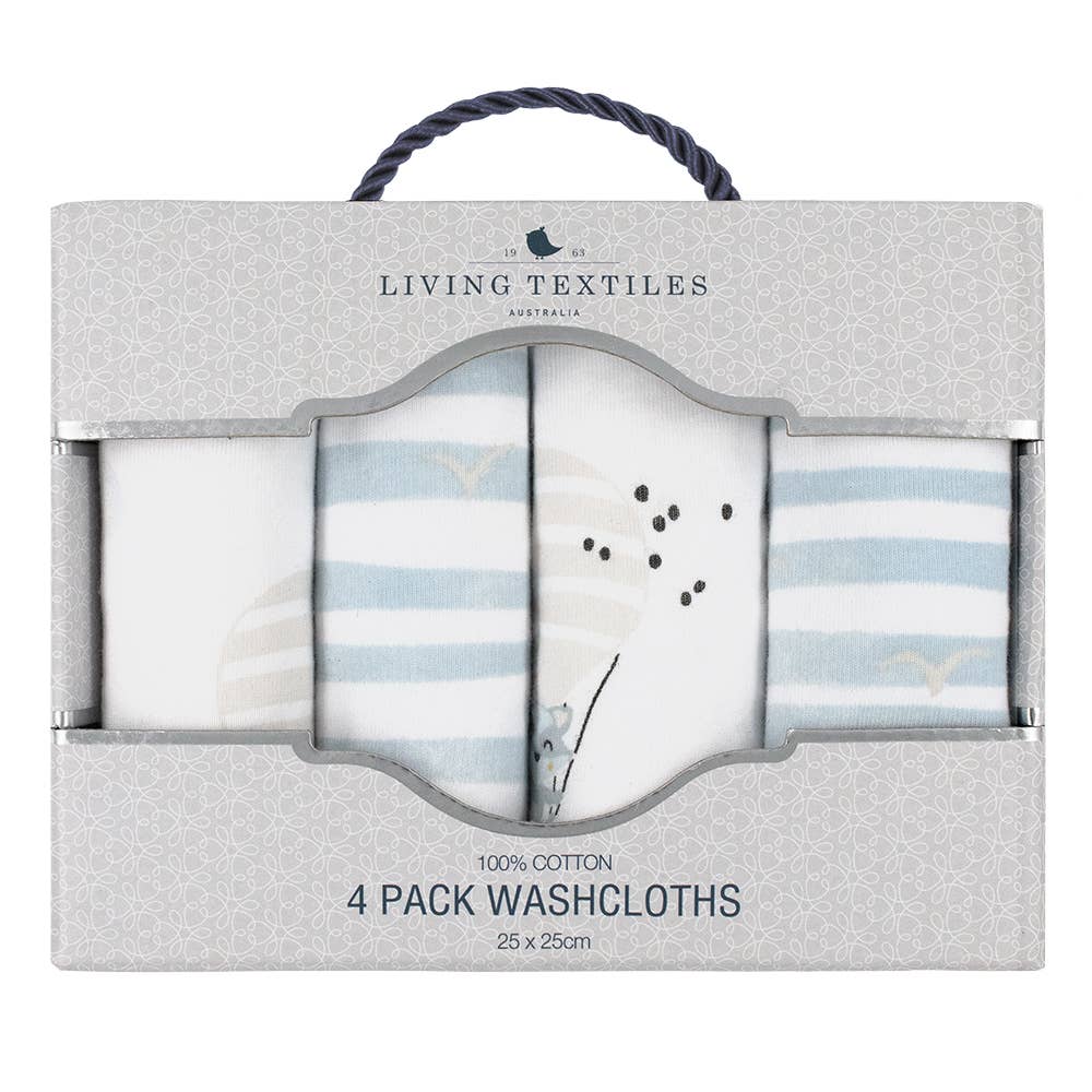 Wash Cloths 4pk -  Up Up & Away/Stripes